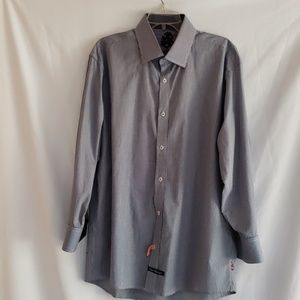 Men's Blue and White Checked English Laundry Shirt
